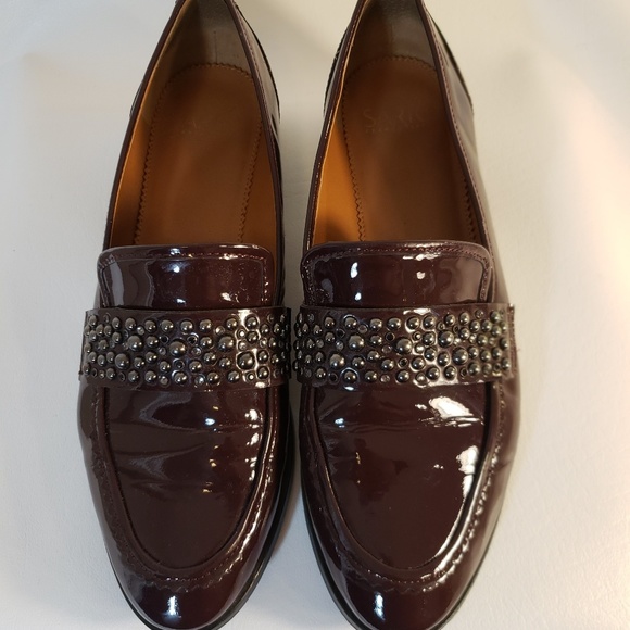 franco sarto burgundy loafers